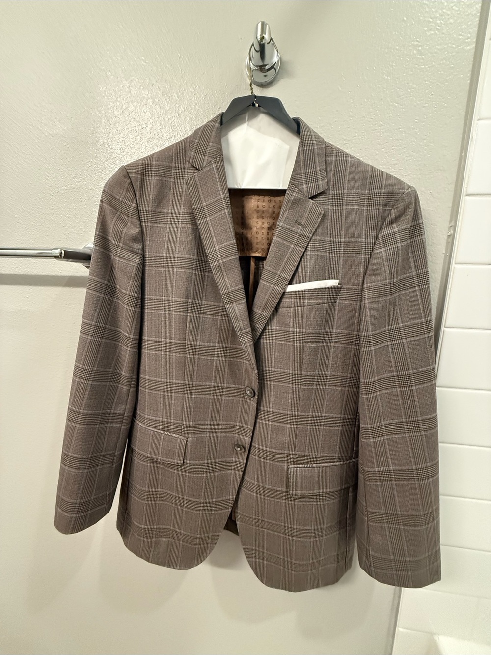 Boss Brown Plaid Sport Coat